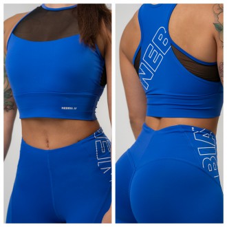 NEBBIA - Női fitness top 437 (blue)