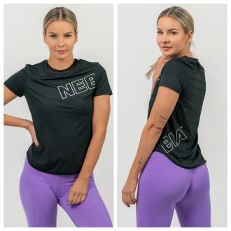 NEBBIA - Női fitness póló 440 (black)