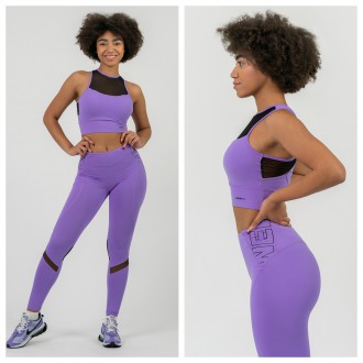 NEBBIA - Magas derekú sport leggings 443 (lila)