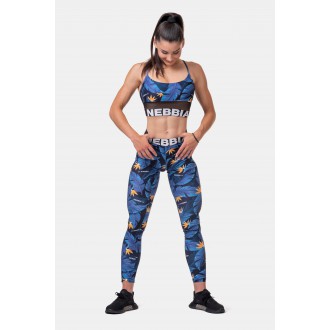 NEBBIA - Leggings Low-Waist OCEAN POWER 566 (Ocean Blue)