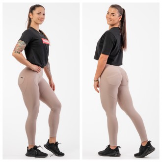 NEBBIA - Bubble Butt Lifting Effect push up leggings magas derékkal 587 (cream)