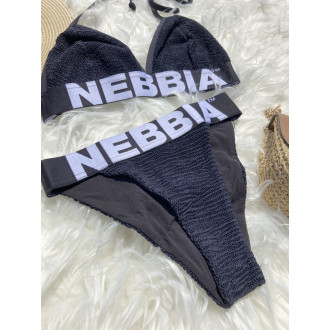 NEBBIA - Texturált háromszög bikini felső 761 (black)
