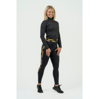 NEBBIA - Fitness felső női 833 (black-gold)