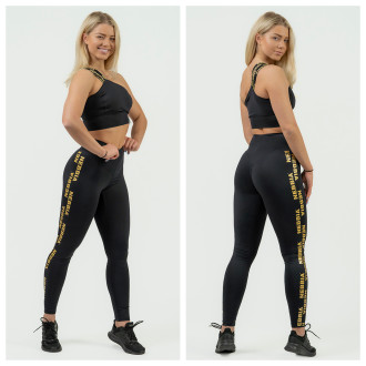 NEBBIA - Kompressziós leggings magas derékkal 834 (black-gold)