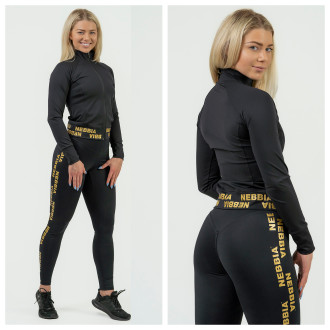 NEBBIA - Kompressziós leggings magas derékkal 834 (black-gold)