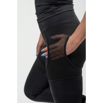 NEBBIA - Magas derekú hálós sport leggings 838 (black)