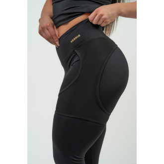 NEBBIA - Magas derekú hálós edző leggings 838 (black-gold)
