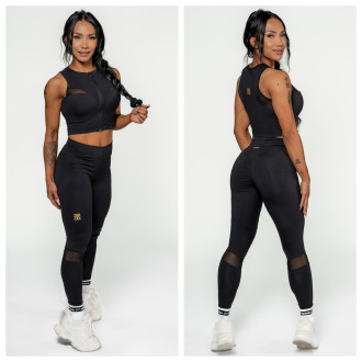 NEBBIA - Alakformáló sport leggings 843 (black-gold)