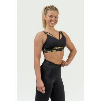 NEBBIA - Párnázott sportmelltartó 844 (black-gold)