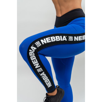 NEBBIA - Női magas derekú fitness leggings ICONIC 209 (blue)