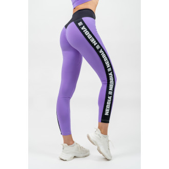 NEBBIA - Női magas derekú fitness leggings ICONIC 209 (lila)