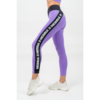 NEBBIA - Női magas derekú fitness leggings ICONIC 209 (lila)