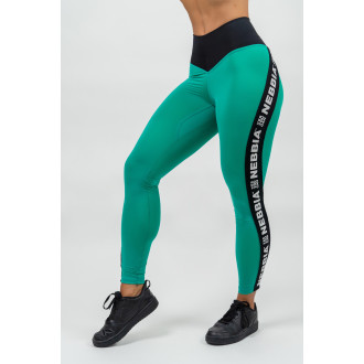 NEBBIA - Női magas derekú fitness leggings ICONIC 209 (green)