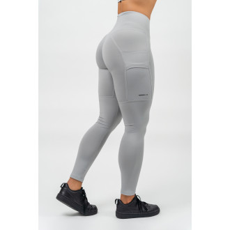 NEBBIA - High waist alakformáló leggings LEG DAY GOALS 248 (light grey)
