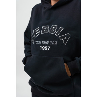 NEBBIA - Oversize melegítőfelső GYM RAT 256 (black)