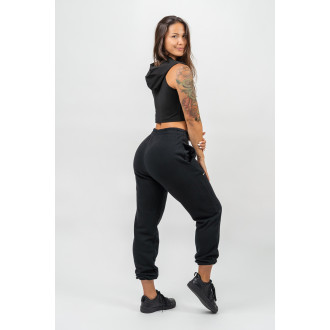 NEBBIA - Ujjatlan cropped melegítőfelső MUSCLE MOMMY 258 (black)