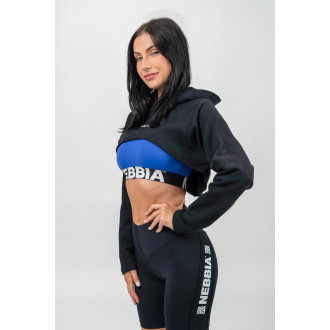 NEBBIA - Super cropped melegítőfelső GYM TIME 259 (black)