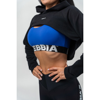 NEBBIA - Super cropped melegítőfelső GYM TIME 259 (black)