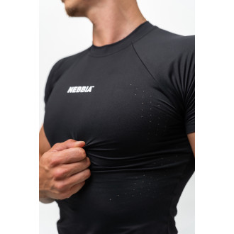 NEBBIA - Kompresziós fitness póló férfi 339 (black)