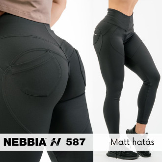 NEBBIA - Bubble Butt magas derekú push up leggings Lifting Effect 587 (black)