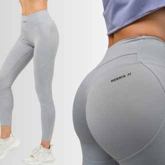 NEBBIA - Alakformáló leggings magas derékkal GLUTE PUMP 247 (light grey)