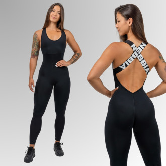 NEBBIA - Női fitness overál GYM RAT 201 (black)