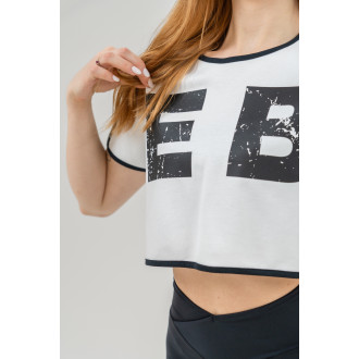 NEBBIA - Pamut crop top GAME ON 610 (white)
