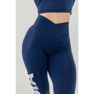 NEBBIA - Magas derekú fitness leggings GLUTE CHECK 613 (dark blue)