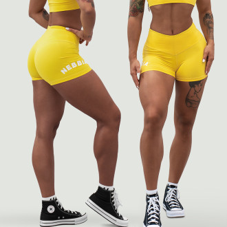 NEBBIA - GYM HERO magas derekú short 582 (yellow)