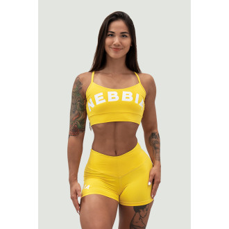 NEBBIA - GYM HERO magas derekú short 582 (yellow)