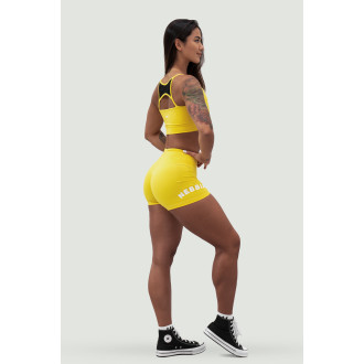 NEBBIA - GYM HERO magas derekú short 582 (yellow)
