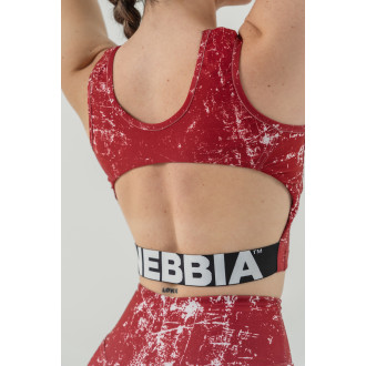 NEBBIA - Fitness crop top ROUGH GIRL 617 (red)