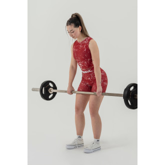 NEBBIA - Fitness crop top ROUGH GIRL 617 (red)