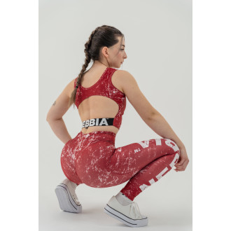 NEBBIA - Fitness crop top ROUGH GIRL 617 (red)