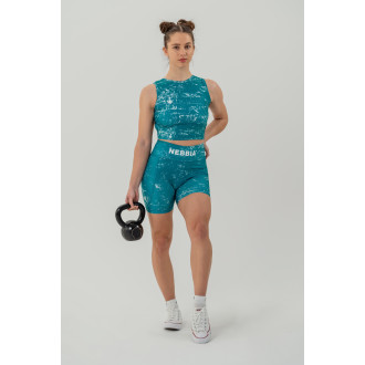 NEBBIA - Fitness crop top ROUGH GIRL 617 (green)