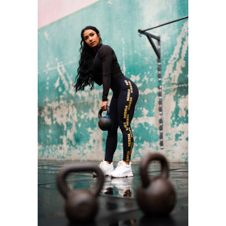NEBBIA - Kompressziós leggings magas derékkal 834 (black-gold)