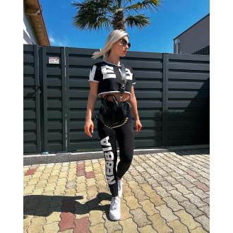 NEBBIA - Magas derekú fitness leggings GLUTE CHECK 613 (black)