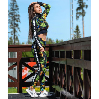 NEBBIA - Crop melegítőfelső HIGH ENERGY 564 (Jungle Green)