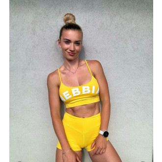 NEBBIA - GYM HERO magas derekú short 582 (yellow)