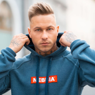 NEBBIA - Férfi kapucnis melegítő felső 149 (dark blue)