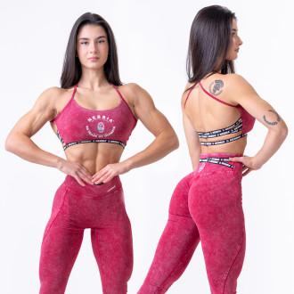 NEBBIA - Washed pamut sportmelltartó LEGACY 779 (red)