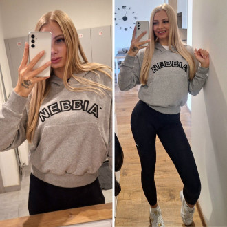NEBBIA - Kapucnis felső Iconic HERO 581 (light grey)