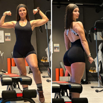 NEBBIA - Rövid fitness overál GYM RAT 287 (black)