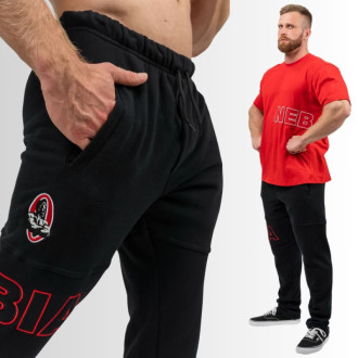 NEBBIA - Férfi sportnadrág Mr.Olympia logóval 705 (black)