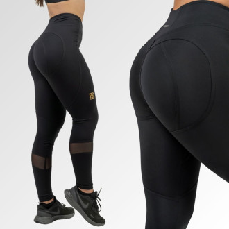 NEBBIA - Alakformáló sport leggings 843 (black-gold)