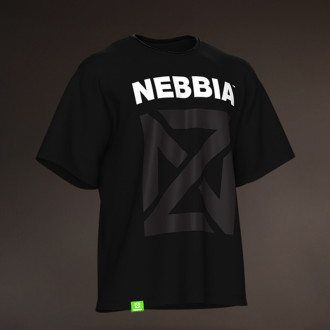 NEBBIA - Férfi oversized póló NECKZILLA 965 (black)
