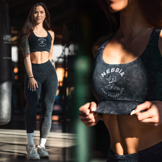 NEBBIA - Washed sportmelltartó közepes támasztékkal GOLDEN AGE 778 (black)