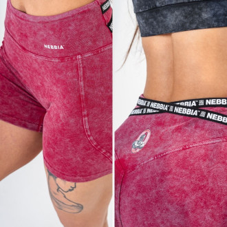 NEBBIA - Washed pamut short magas derékkal HERITAGE 780 (red)