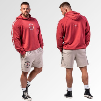 NEBBIA - Unisex washed kapucnis felső HERITAGE 793 (red)