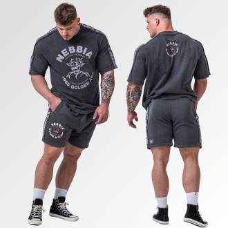 NEBBIA - Washed melegítő short LEGEND 786 (black)